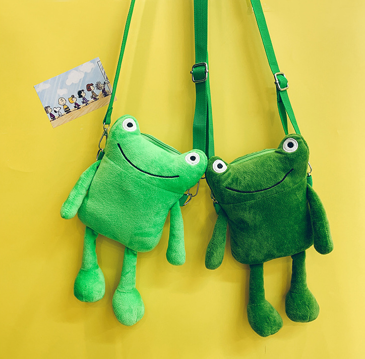 Frog Plush Shoulder Bag