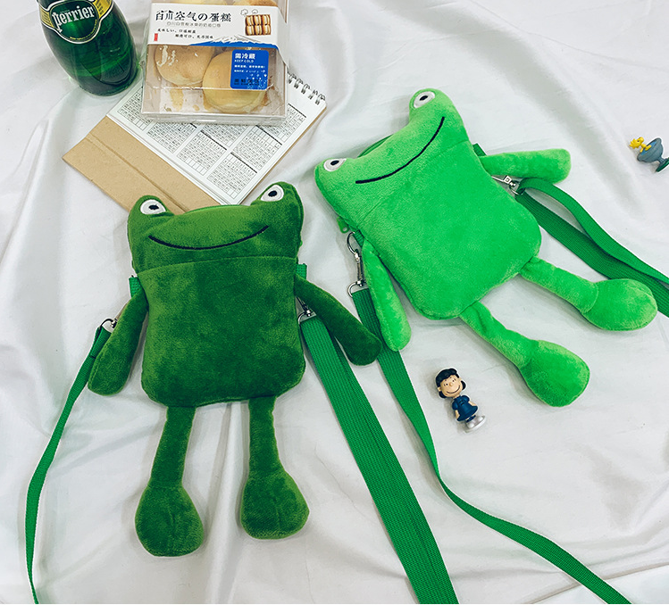 Frog Plush Shoulder Bag