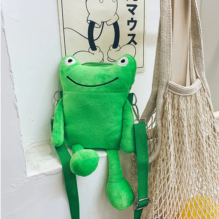 Frog Plush Shoulder Bag