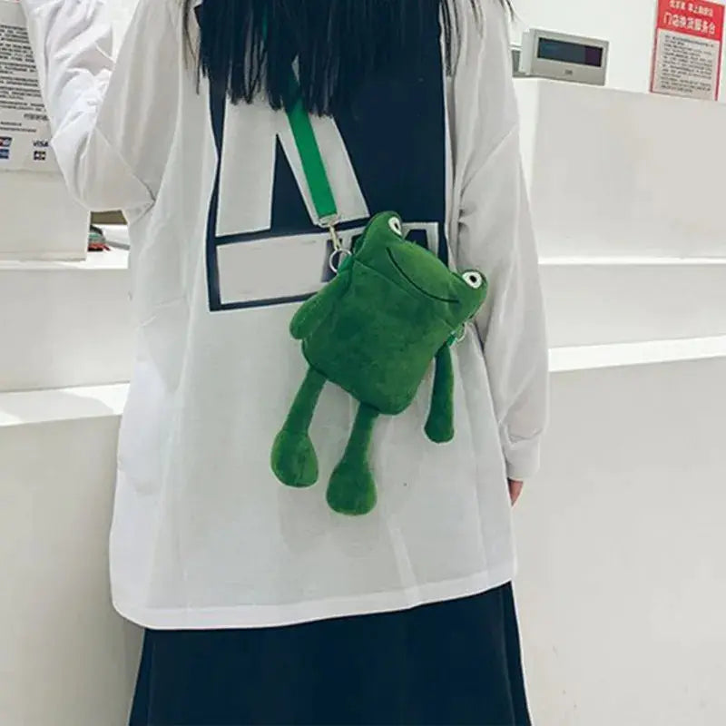 Frog Plush Shoulder Bag