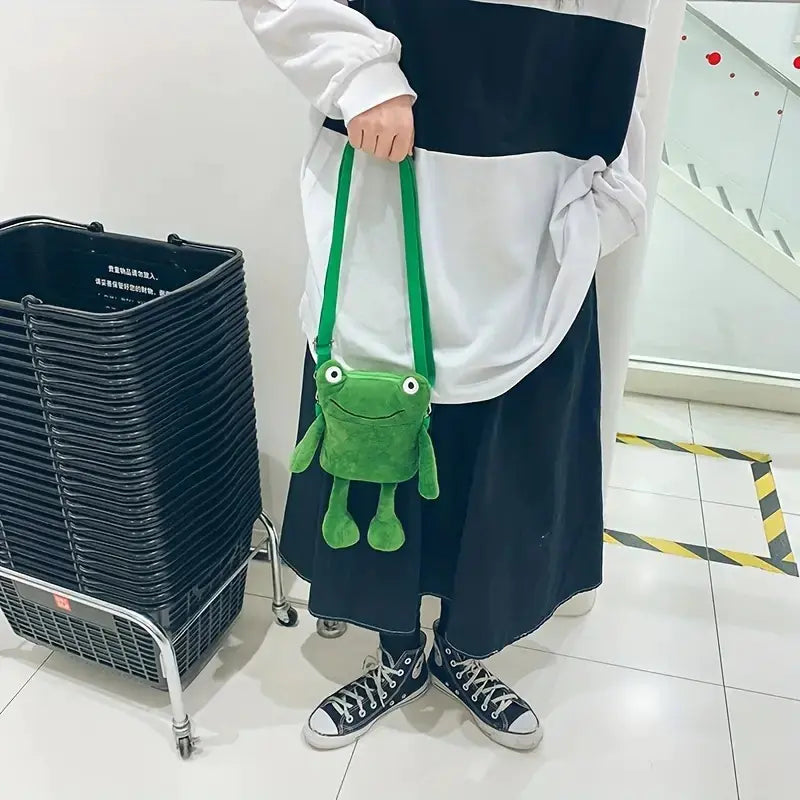 Frog Plush Shoulder Bag